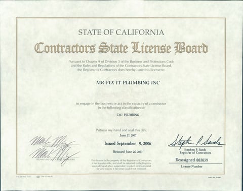 California Plumbing Contractor License Exam / C-36 Plumbing License: Everything You Need to Know ... / Licensing requirements in the state of california.